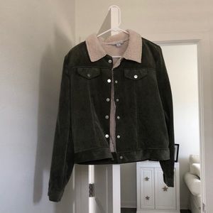 Army green corduroy jacket